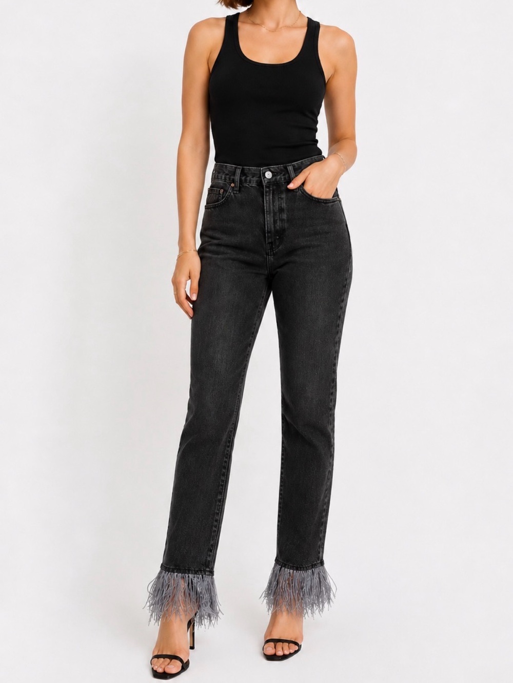 J brand designer featherJean boho Elevated Retro Statement Party